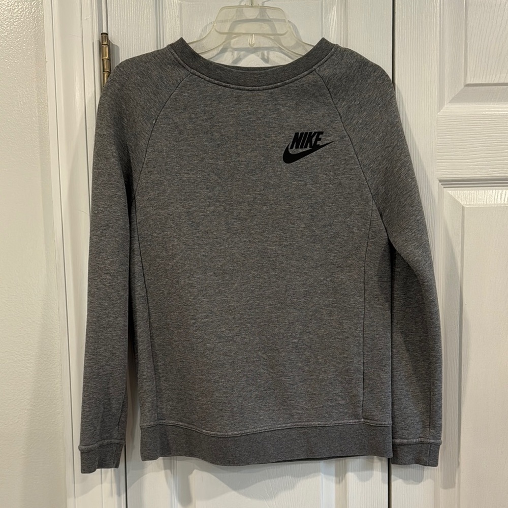 Nike Grey Logo Sweatshirt - Size XS
